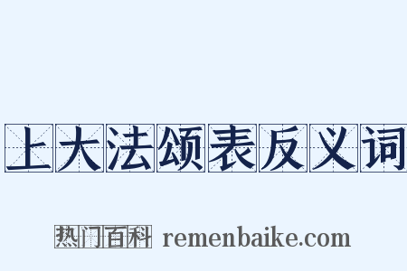 上大法颂表反义词是什么意思的图片